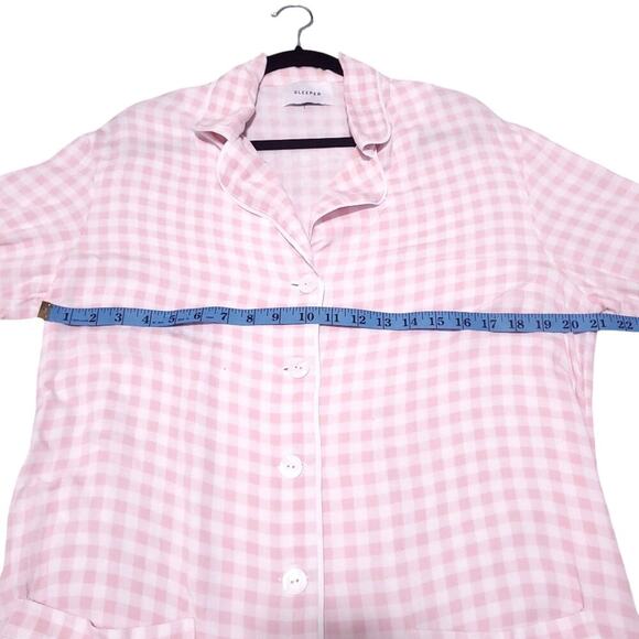 Sleeper Party Pajama Top in Pink Vichy L As seen on Sex and The City - Picture 12 of 16